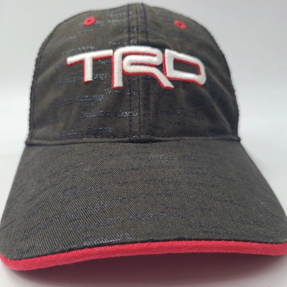 Toyota TRD Hat Adjustable Trucker Mesh‎ Black Red Toyota Racing Development Men